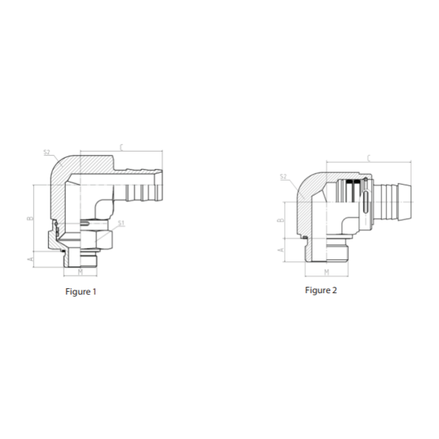 Danfoss 不銹鋼90°旋轉接頭